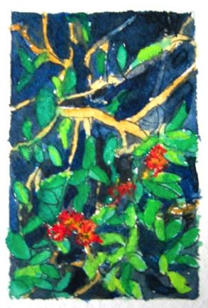 Flowers in Tree,
2"x3", Watercolour
SOLD Flowers in Tree,
2"x3", Watercolour
SOLD